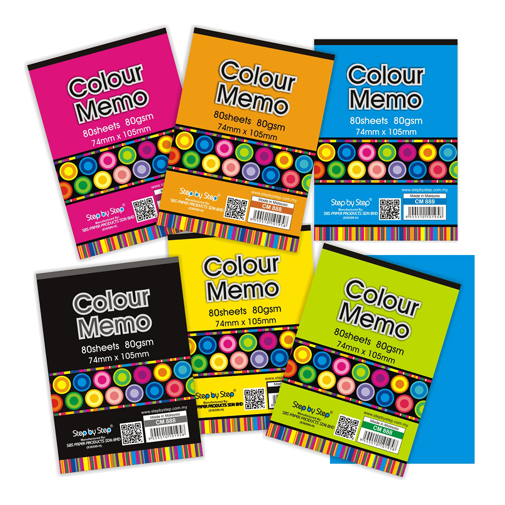 (CM 888) A7 Colour Memo Pad (CM 888) A7 Colour Memo Pad